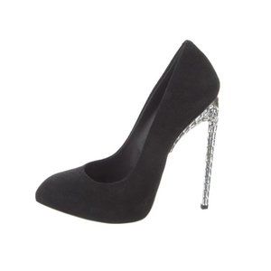 Giuseppe Zanotti Pumps Metal with Crystals on the Heels GORGEOUS Sz  37EU